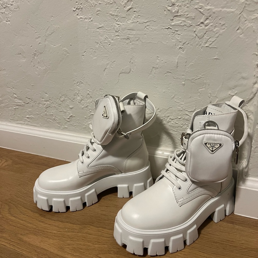 Monolith leather and Re-Nylon combat boots with pouch - Picture 2 of 4